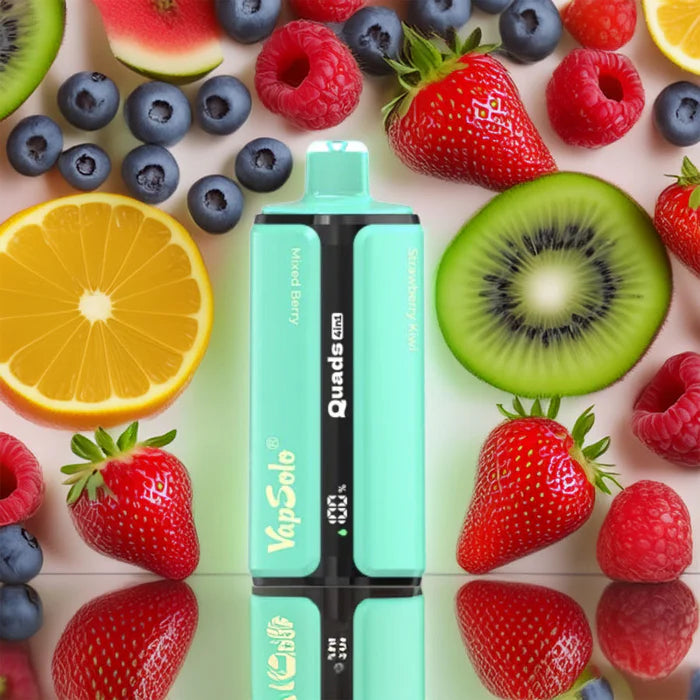 VapSolo Quads 80000 – Mixed Berry & Cherry Lemon & Strawberry Watermelon Bubblegum & Strawberry Kiwi 2%